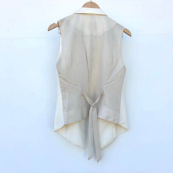 Mason Tailored White Ivory Vest Waistcoat 6 Sleeveless Quiet Luxury Menswear - Picture 4 of 9